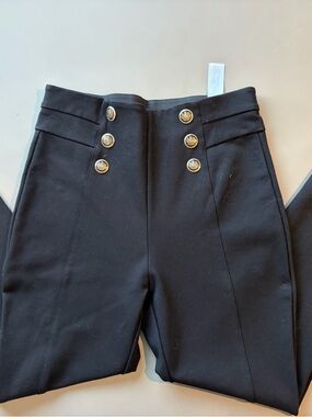 Zara Black Elastic Waistband Detail
